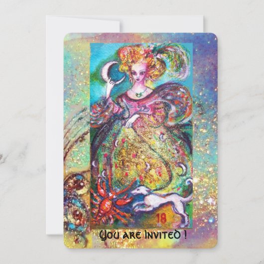 Invitation TAROTS DES OMBRES PERDUES / LA DAME DE LA LUNE, Pe (Devant)