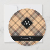Invitation Tartan beige et Brown (Devant)