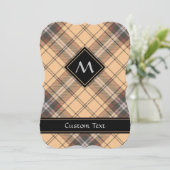 Invitation Tartan beige et Brown (Debout devant)