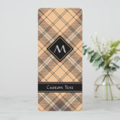 Invitation Tartan beige et Brown (Debout devant)