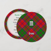 Invitation Tartan Clan Grant (Devant / Derrière)