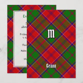 Invitation Tartan Clan Grant (Devant / Derrière)