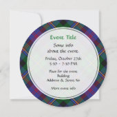 Invitation Tartan Clan Malcolm (Dos)
