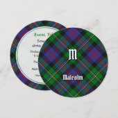 Invitation Tartan Clan Malcolm (Devant / Derrière)