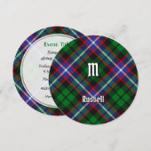 Invitation Tartan Clan Russell (Devant / Derrière)