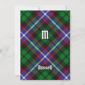 Invitation Tartan Clan Russell (Devant)
