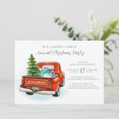 Invitation Tartan de fête de Noël rustique (Debout devant)