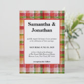 Invitation Tartan de mariage simple (Debout devant)