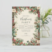 Invitation Tartan de Noël des Fêtes (Debout devant)