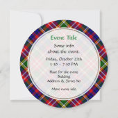 Invitation Tartan du clan Christie (Dos)