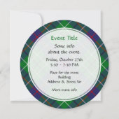 Invitation Tartan du clan Duncan (Dos)
