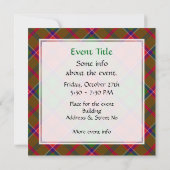Invitation Tartan du clan Grant (Dos)