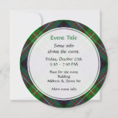 Invitation Tartan du clan MacDonell de Glengarry (Dos)