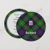 Invitation Tartan du clan MacDonell de Glengarry (Devant / Derrière)