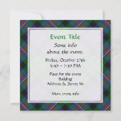 Invitation Tartan du clan Malcolm (Dos)