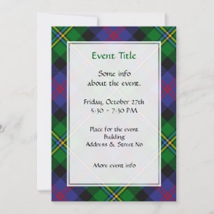 Invitation Tartan du clan Malcolm