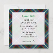 Invitation Tartan du clan Russell (Dos)