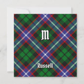 Invitation Tartan du clan Russell (Devant)
