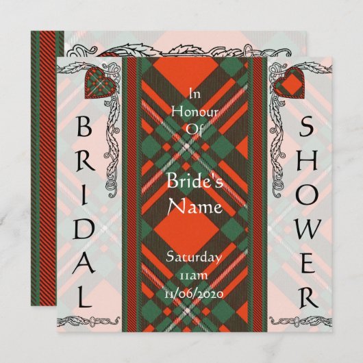 Invitation Tartan écossais de MacGregor (Devant / Derrière)