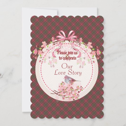 Invitation Tartan écossais Patiné de Chisholm (Devant)