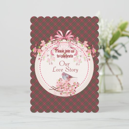 Invitation Tartan écossais Patiné de Chisholm (Debout devant)