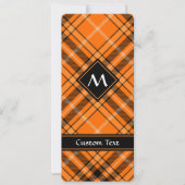 Invitation Tartan orange d'Halloween (Devant)