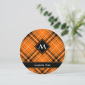 Invitation Tartan orange d'Halloween (Debout devant)
