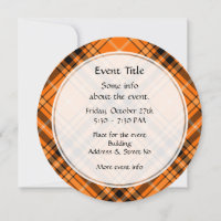 Tartan orange d'Halloween