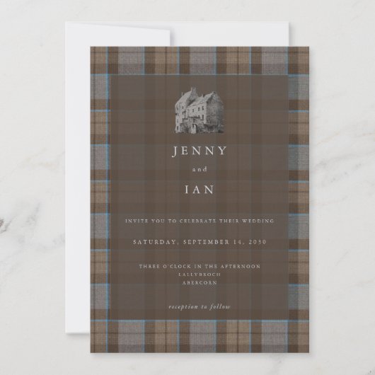 Invitation Tartan Outlander Lallybroch (Devant)