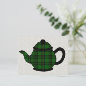 Invitation Tartan Plaid Teapot Fête des mariées (Debout devant)