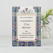 Invitation Tartan Thistle Anniversaire Milésime (Debout devant)