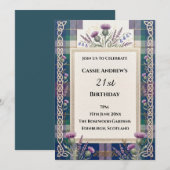 Invitation Tartan Thistle Anniversaire Milésime (Devant / Derrière)