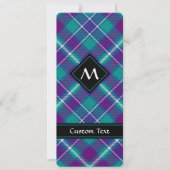 Invitation Tartan vert de mer, violet et bleu (Devant)