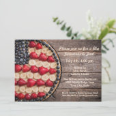 Invitation Tarte américain de fruit de drapeau des Etats-Unis (Debout devant)
