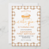 Invitation Tarte au potiron Cutie Pie plaid d'automne Premier (Devant)