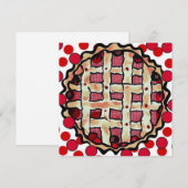 Invitation Tarte aux cerises (Devant / Derrière)