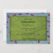 Invitation Tarte aux cerises (Dos)