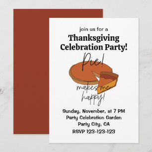Invitation Tarte Me Rend Heureux Tarte Thanksgiving