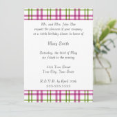 Invitation Tarte rose et verte (Debout devant)