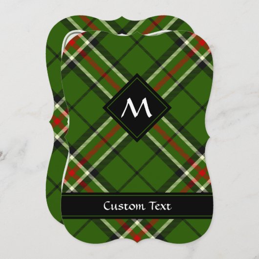 Invitation Tarte verte, noire, rouge et blanche (Devant / Derrière)