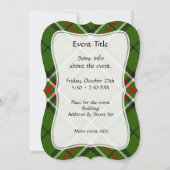 Invitation Tarte verte, noire, rouge et blanche (Dos)