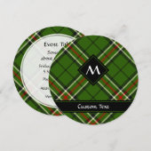 Invitation Tarte verte, noire, rouge et blanche (Devant / Derrière)