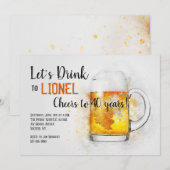 Invitation Tasse de Bière (Devant / Derrière)