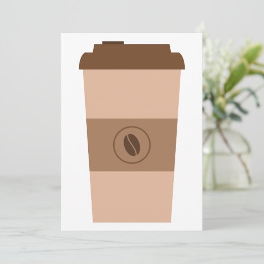 Invitation Tasse de grain de café (Debout devant)