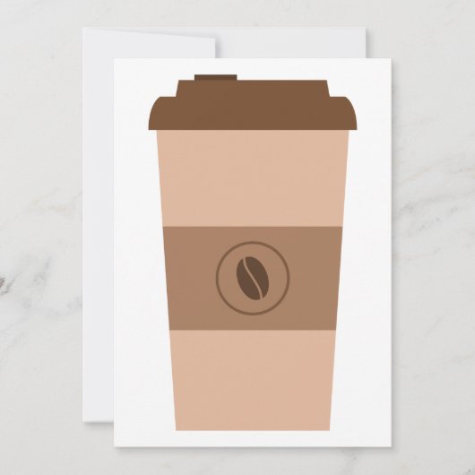 Invitation Tasse de grain de café simple (Devant)