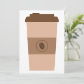 Invitation Tasse de grain de café simple (Debout devant)
