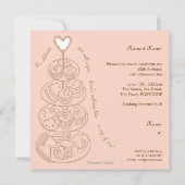 Invitation tasse de thé personnalisée (Dos)