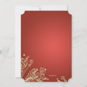 Invitation Tasse d'or d'invitation de thé (Dos)