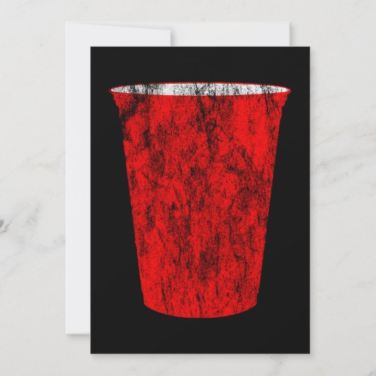 Invitation tasse en plastique rouge (Devant)