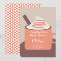 Tasse épice de citrouille moderne Baby Shower d'au